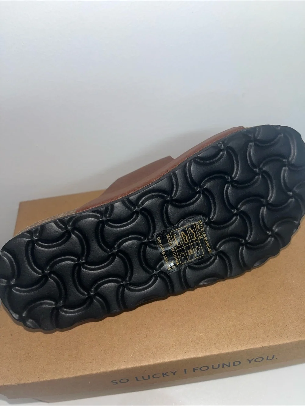 Lucky Brand Sz 13 Blanc Kids Sandals Double Strap Buckle Slide Suede Cork